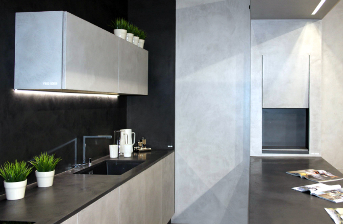 Rivestimento microcemento cucina
